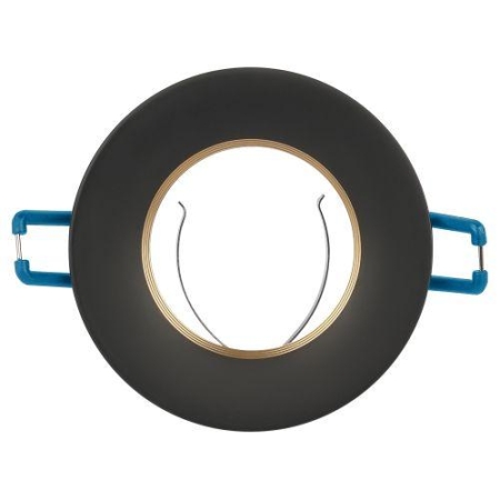 Светильник алюминиевый KL107 BK/GD MR16 GU5.3 встраив. черн. золото Эра Б0061097