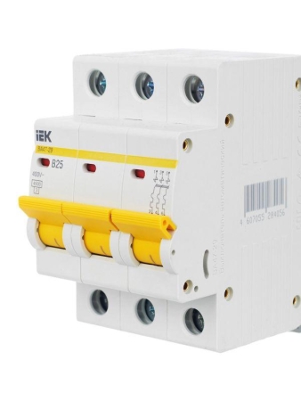 Выключатель автоматический модульный 3п B 25А 4.5кА ВА47-29 KARAT IEK MVA20-3-025-B