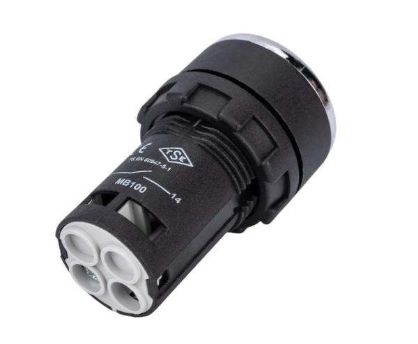 Кнопка нажимная моноблочная 22мм IP 40 1НО EMAS MB100DM