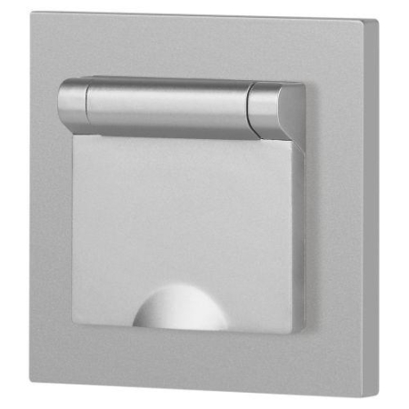 Розетка 1-м СП Accent 6-203-03 16А IP20 250В 2P+E Schuko с крышкой алюм. Intro Б0063721