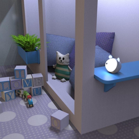 Светильник настольный Qplus 5Вт 2700-6000К 200лм 5В аккум. Li-ion 1200мА.ч диммир. ночник голуб. GAUSS NN7026