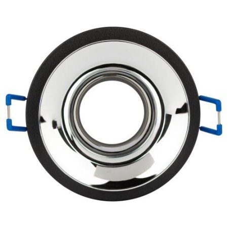 Светильник декоративный KL103 BK/CH MR16 GU5.3 встраив. черн. хром ЭРА Б0056355