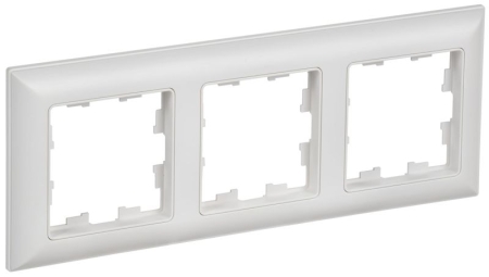 Рамка 3-м BRITE РУ-3-БрАБ арктич. бел./бел. IEK BR-M32-12-K91