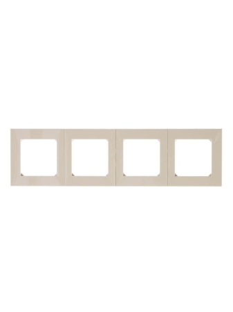 Рамка Levit 4п сл. кость/бел. ABB 2CHH015040A6017