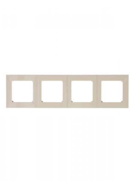 Рамка Levit 4п сл. кость/бел. ABB 2CHH015040A6017