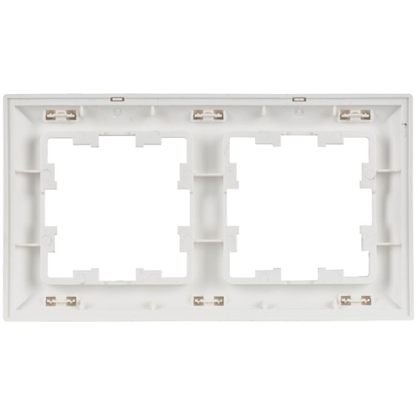 Рамка 2-м BRITE РУ-2-БрАБ арктич. бел./бел. IEK BR-M22-12-K91