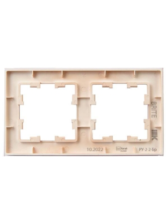 Рамка 2-м BRITE РУ-2-2-БрП стекло перс. матов. IEK BR-M22-G-31-K96