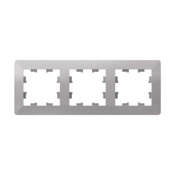 Рамка 3-м AtlasDesign Air алюм./дым. черн. SE ATN220303