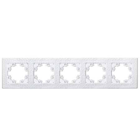 Рамка 5-м Афина фактурная универс. бел.Universal A11042