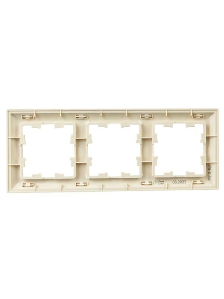 Рамка 3-м BRITE РУ-3-Бр беж./жемчуж. IEK BR-M32-12-1-K10
