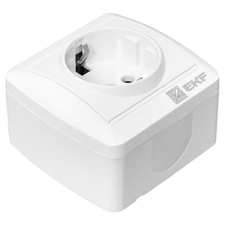 Розетка 1-м ОП Владивосток 16А IP44 с заземл. EKF EQR16-029-30-54
