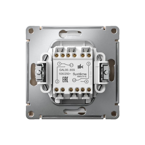 Переключатель 2-кл. ArtGallery 10AX быстрозажим. клем. механизм песочн. SE GAL001265S