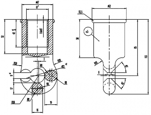 Ушко фиксаторное разрезное (тип УФР 1") - КС-015