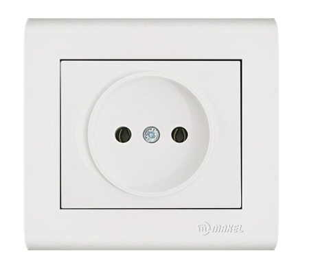 Розетка Manolya без заземл. бел. Makel 41001022