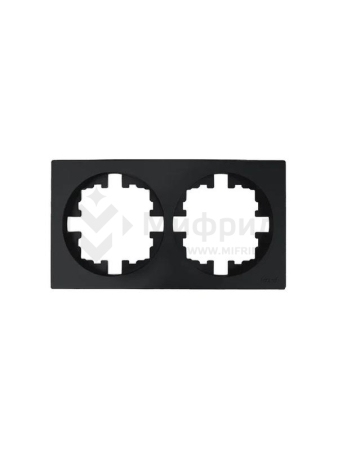 Рамка 2-м OSEN горизонт. квадрат черн. бархат LEZARD 743-4200-147