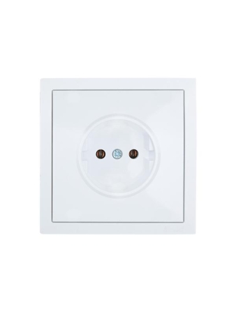 Розетка 1 мест. б/з СП ZIMA IP20 16А ПБТ безвинт. зажим бел. LEZARD 704-0288-121BQC