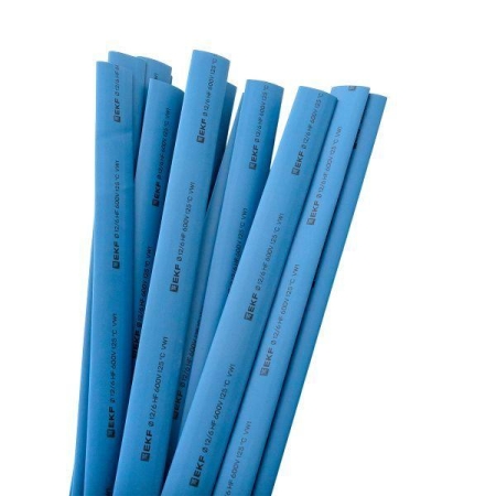 Трубка термоусадочная ТУТ нг 12/6 син. 1м (уп.50м) PROxima EKF tut-12-g-1m