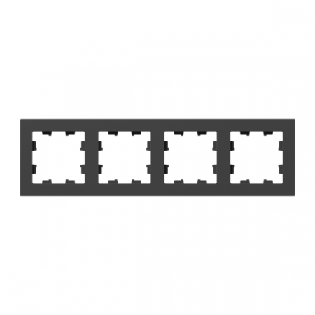 Рамка 4-м Эпика пластик черн. EKF UP1-FPB-04