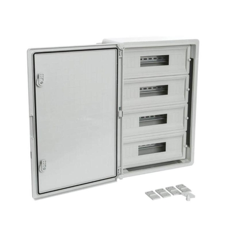Корпус пластиковый распределительный ЩРН-60 IP65 сер. дверь 600х400х200 Промрукав PR08.26501