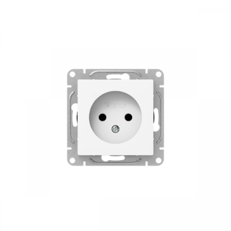Розетка СП Эпика 16А без заземл. без шторок механизм бел. EKF UP1-SOW-100