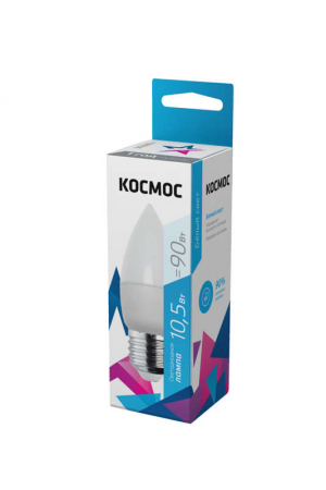 Лампа светодиодная 10.5Вт свеча 4500К бел. E27 220В КОСМОС LkecLED10.5wCNE2745