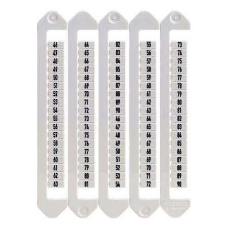 Маркировка для клемм ширина 5мм от 181 до 225 вертикалная ориентация DKC NUTB-5-181-225V