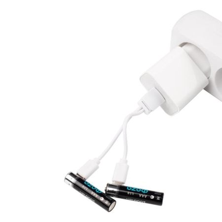 Аккумулятор литиевый AAA 1.5В Li-Ion 1000мВт.ч 660мА.ч зарядка от Type-C шнур в комплекте BL-2 (уп.2шт) ФАZА 5061637