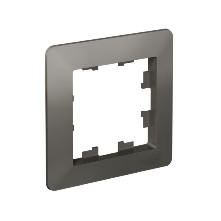 Рамка 1-м AtlasDesign Air сталь/дым. черн. SE ATN220901