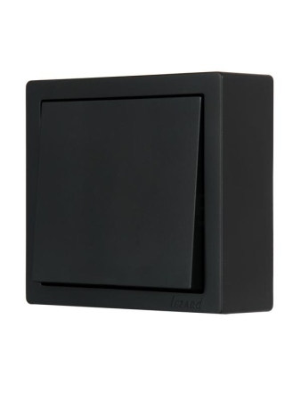 Выключатель 1-кл. ОП LETO черн. бархат LEZARD 752-4200-100