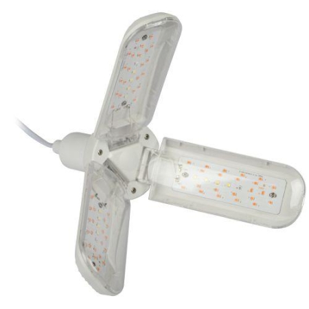 Лампа светодиодная FITO-24W-RB-E27-FOLD 24Вт Е27 3-лепестковая для растений красн./син. спектр Эра Б0061428