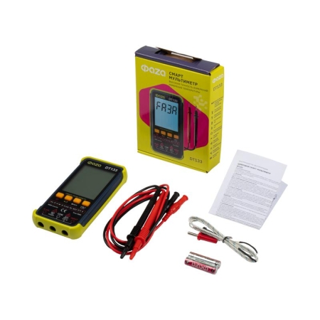 Мультиметр смарт цифровой DT133 встроен. фонарь ФАZА 5061774