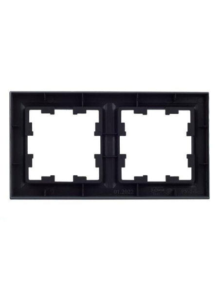 Рамка 2-м BRITE РУ-2-БрГ графит IEK BR-M22-K53