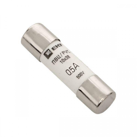 Вставка плавкая цилиндрическая ПВЦ 10х38 0.5А EKF pvc-10x38-0.5