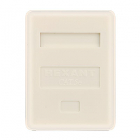 Розетка компьютерная 1-м ОП RJ45 кат.5E UTP неэкранир. бел. Rexant 03-0121