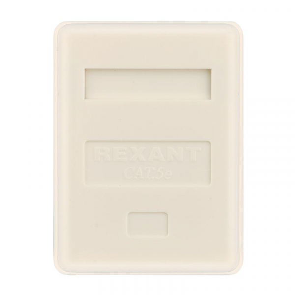 Розетка компьютерная 1-м ОП RJ45 кат.5E UTP неэкранир. бел. Rexant 03-0121