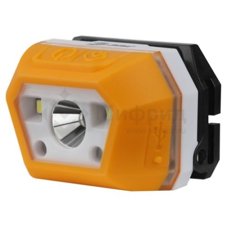 Фонарь аккумуляторный налобный Рабочие Практик GA-810 3Вт сенсорный аккум. micro-USB Эра Б0052318