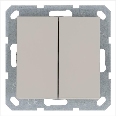 Переключатель перекрестный 2-кл. 10А IP20 механизм тауп Jasmart G3014T