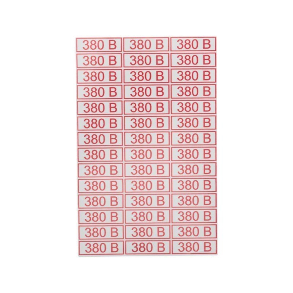 Наклейка знак электробезопасности " 380 В" 10х30мм Rexant 56-0008