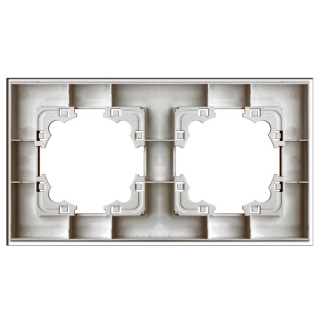 Рамка 2-м Афина стеклянная серебр. UNIVersal 2267