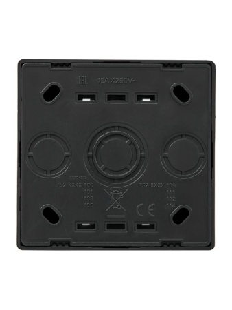 Выключатель 2-кл. ОП LETO с индикацией черн. бархат LEZARD 752-4200-112