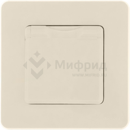 Розетка 1-м СП Inspiria 16А IP44 250В 2P+E защ. шторки с крышкой немецк. стандарт механизм сл. кость IEK 673741