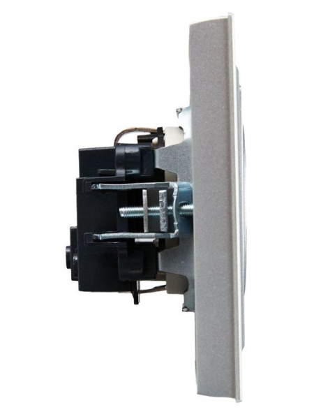 Розетка СП BRITE РСР14-1-0-БрА 16А в сборе с заземл. защ. шторки алюм. IEK BR-R14-16-K47-F