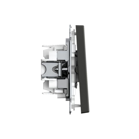 Переключатель 2-кл. ArtGallery 10AX быстрозажим. клем. механизм базальт SE GAL001465S