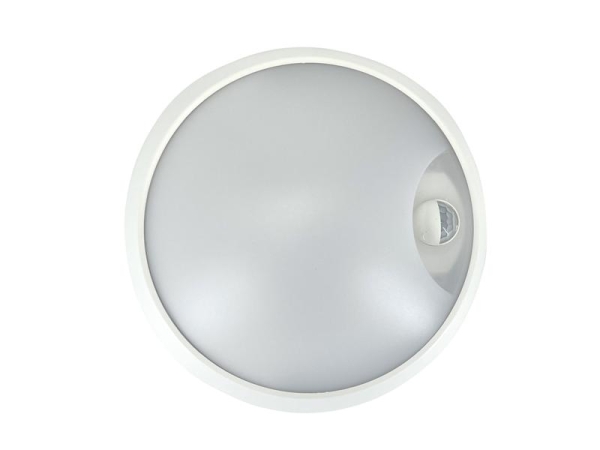 Светильник светодиодный WP 15 C 12W OP 840 D220 WH MDM 220х80мм 12Вт 4000К IP65 ЖКХ круглый пылевлагозащ. с датчиком движения бел. Русский Свет 15071523453