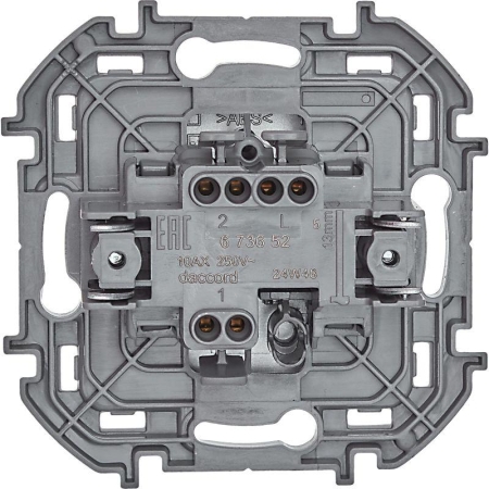 Переключатель 1-кл. Inspiria 10А IP20 250В 10AX механизм алюм. IEK 673652