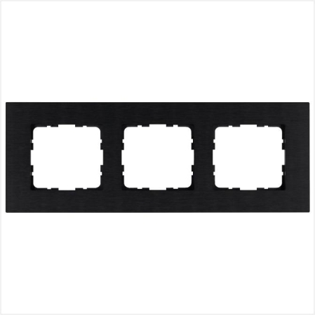 Рамка 3-м G-Metal метал. алюм. черн. Black Jasmart G1003AB