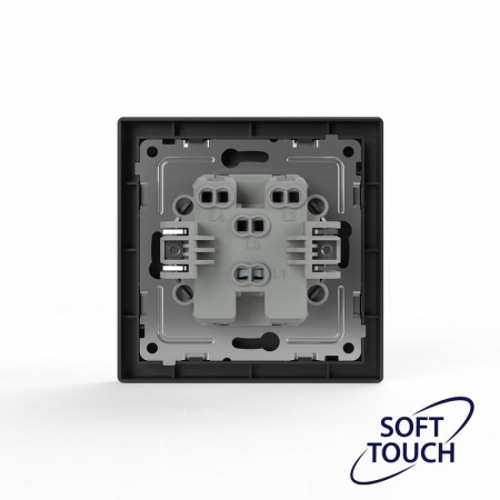 Переключатель перекрестный 1-кл. СП Pixel IP20 механизм карбон TOKOV ELECTRIC TKE-PX-P1R-C14