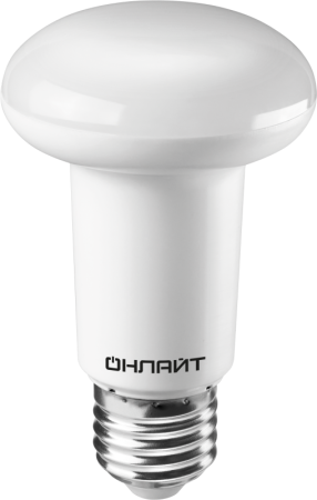 Лампа светодиодная 61 143 OLL-R63-8-230-6.5K-E27 8Вт 6500К холод. бел. E27 800лм 176-264В ОНЛАЙТ 61143