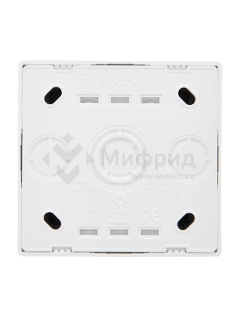 Выключатель 2-кл. ОП LETO с индикацией бел. LEZARD 752-0200-112