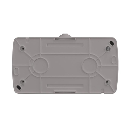 Блок ОП Клио 1-кл. выкл. 10А + розетка 1-м 16А 250В с заземл. с прозр. крышкой сер. Universal К2237-Gr